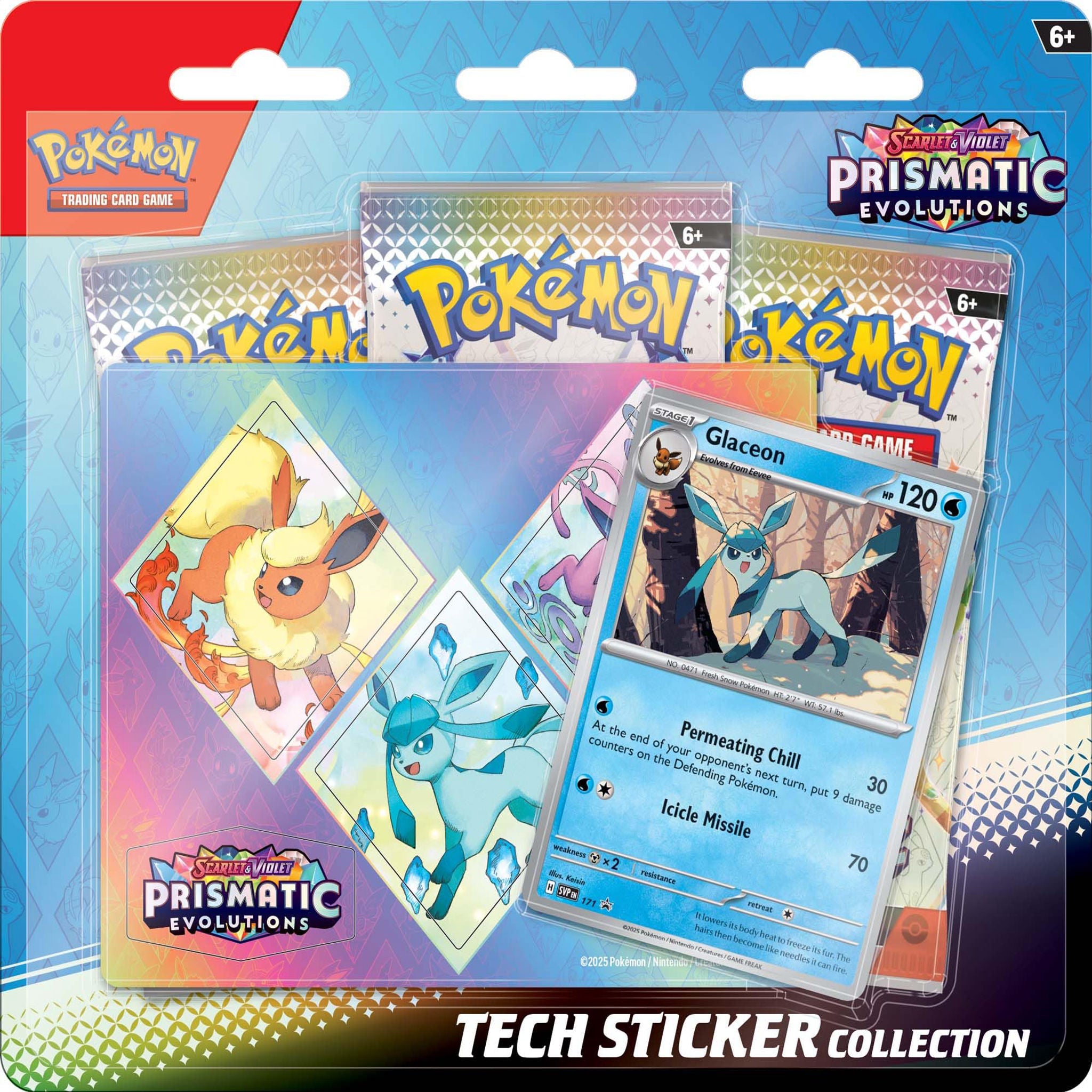 Pokemon - Prismatic Evolutions Tech Sticker Collection [Glaceon]