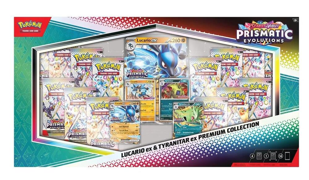 Pokemon - Prismatic Evolutions Lucario ex & Tyranitar ex Premium Collection