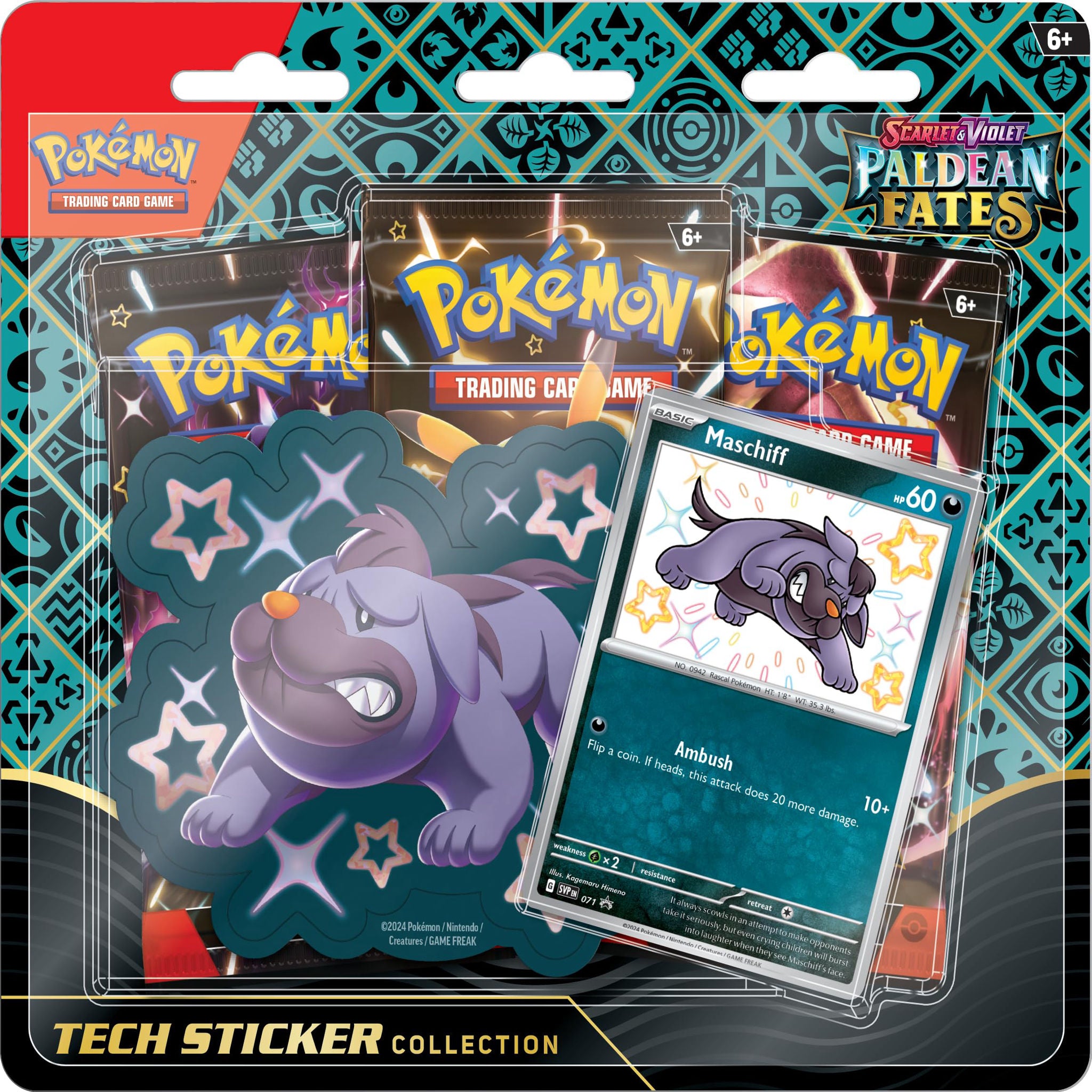 Pokemon - Paldean Fates Tech Sticker Collection [Maschiff]